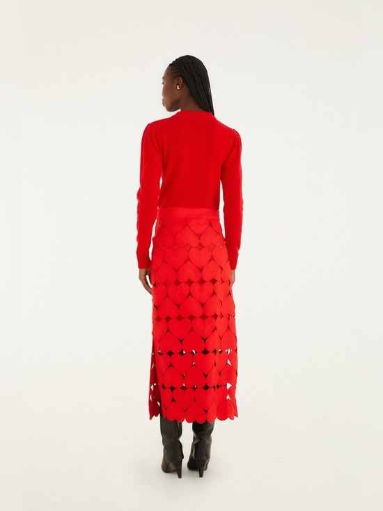 Farm Rio: Red Hearts Euroflax Premium
Linen Midi Skirt - Picture 3 of 12